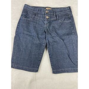 THRU SOUL blue denim Bermuda Jeans Shorts  women's Size 30